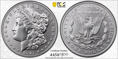 2021-D $1 Morgan Dollar 100th Anniversary MS69