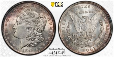 1878 7TF $1 R79 VAM 220 Tripled R AU58
