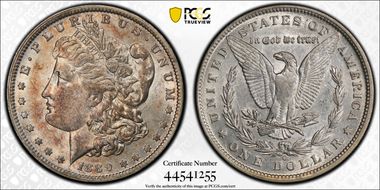 1889-O $1 VAM 1A Clashed E AU55