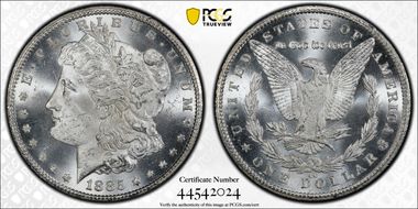 1885-CC $1 MS63+