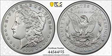 2021-S $1 Morgan Dollar 100th Anniversary First Strike MS70