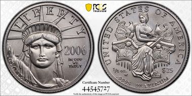 2006-W $25 Burnished St. of Liberty SP70