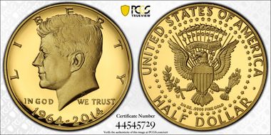 2014-W 50C Gold JFK 50th Anniversary PR70DCAM