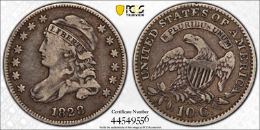 1828 10C Small Date VF20