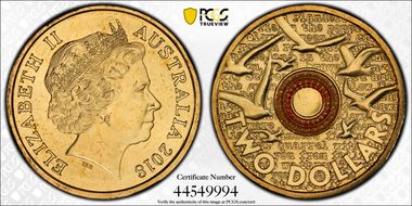 2018 $2 In Flanders Fields Colorized 30th Ann. $2 Coin MS68