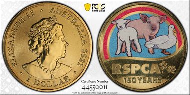 2021 $1 150 Ann. of RSPCA Farm Animals MS67