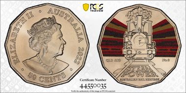 2022 50C Queensland Rail A10 No.6 Australian Rail Heritage MS68