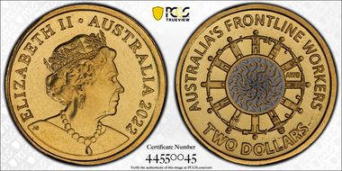 2022 $2 Frontline Workers Colorized MS69