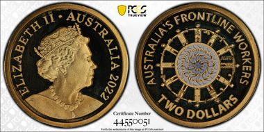 2022 $2 Frontline Workers PR69DCAM