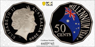 2000 50C Millennium - Colorized PR70DCAM