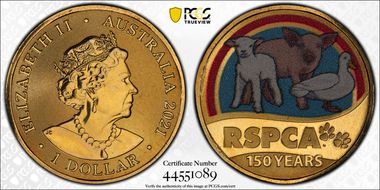 2021 $1 150 Ann. of RSPCA Farm Animals MS68