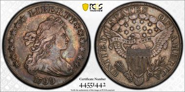 1799 $1 BB-158 VF25