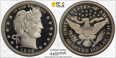 1892 25C PR69DCAM