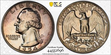 1954 25C PR63