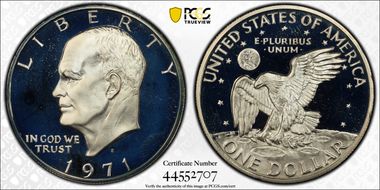 1971-S $1 Silver PR67DCAM