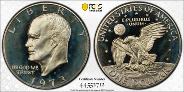 1973-S $1 Silver PR67DCAM