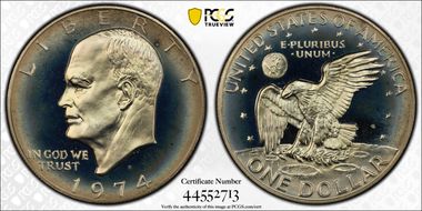 1974-S $1 Silver PR67DCAM