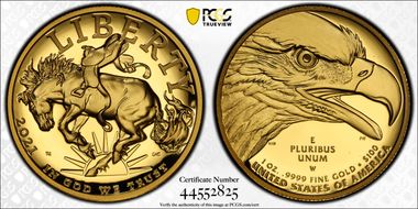 2021-W $100 American Liberty High Relief .9999 Fine PR69DCAM
