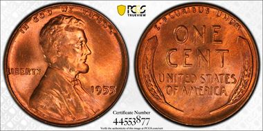 1955 1C MS65RD