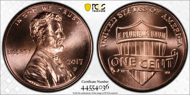 2017-P 1C Shield MS68RD