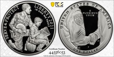 2021-P $1 Nat'l Law Enforcement Mem. PR70DCAM