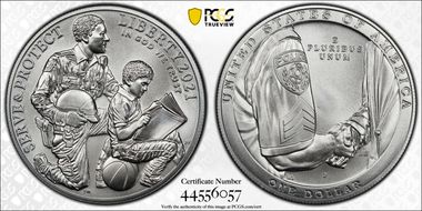 2021-P $1 Nat'l Law Enforcement Mem. MS69