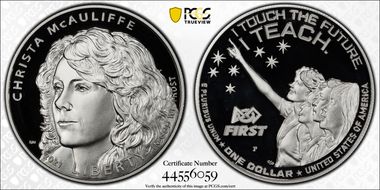 2021-P $1 Christa McAuliffe PR70DCAM