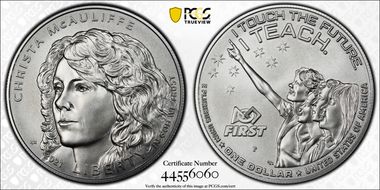 2021-P $1 Christa McAuliffe MS69
