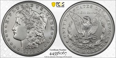 2021-D $1 Morgan Dollar 100th Anniversary MS70