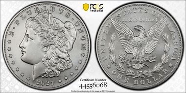 2021-S $1 Morgan Dollar 100th Anniversary MS70