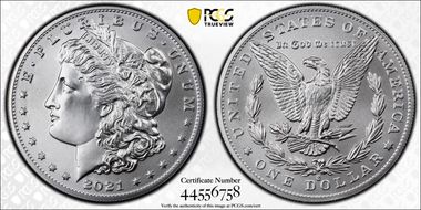 2021-O Privy $1 Morgan Dollar 100th Anniversary First Strike MS69