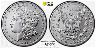 2021-CC Privy $1 Morgan Dollar 100th Anniversary First Strike MS70