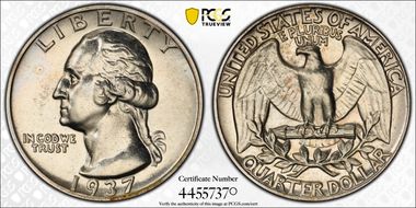 1937 25C PR65
