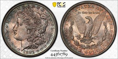 1881-S $1 MS67