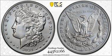 2021-CC Privy $1 Morgan Dollar 100th Anniversary MS69