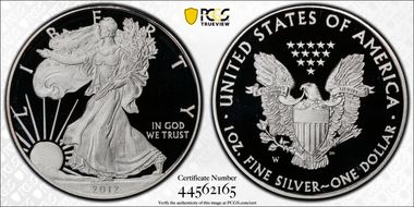 2012-W $1 Silver Eagle PR70DCAM