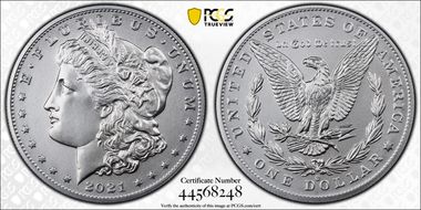 2021-O Privy $1 Morgan Dollar 100th Anniversary First Strike MS70