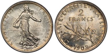 1902 2 Fr Gad-532 F-266 MS65