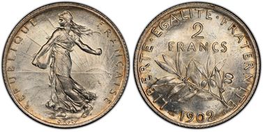 1902 2 Fr Gad-532 F-266 MS65