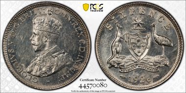 1926(m,sy) 6D 2 w/o Serif MS62