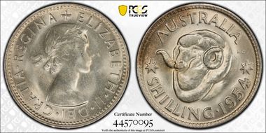 1954(m) Shil KM-53  Ag MS65