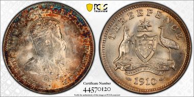 1910 3D KM-18  Ag MS66+