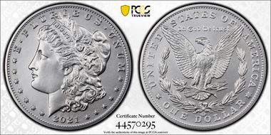 2021-CC Privy $1 Morgan Dollar 100th Anniversary First Strike MS70