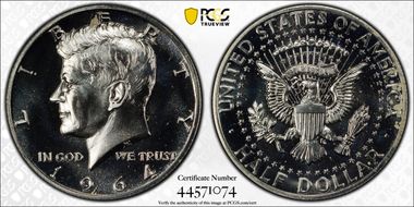 1964 50C Accented Hair, FS-401 PR65