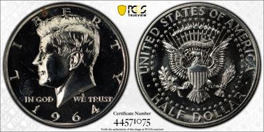 1964 50C Accented Hair, FS-401 PR65