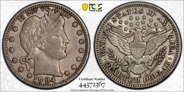 1904-O 25C XF45