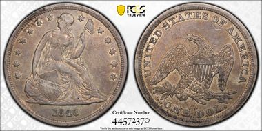 1840 $1 VF30