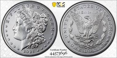 2021-O Privy $1 Morgan Dollar 100th Anniversary MS70