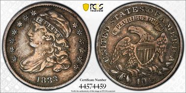 1833 10C Last 3 High VF35