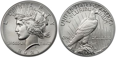 2021 $1 Peace Dollar 100th Anniversary First Strike MS69